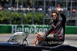 Romain Grosjean (FRA) Haas F1 Team on the drivers parade. 10.06.2018. Formula 1 World Championship, Rd 7, Canadian Grand Prix, Montreal, Canada, Race Day.