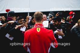 Sebastian Vettel (GER) Ferrari signs autographs for the fans. 07.06.2018. Formula 1 World Championship, Rd 7, Canadian Grand Prix, Montreal, Canada, Preparation Day.