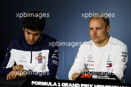 (L to R): Lance Stroll (CDN) Williams with Valtteri Bottas (FIN) Mercedes AMG F1 in the FIA Press Conference. 07.06.2018. Formula 1 World Championship, Rd 7, Canadian Grand Prix, Montreal, Canada, Preparation Day.