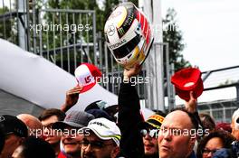 Lewis Hamilton (GBR) Mercedes AMG F1 fan with mini helmet. 07.06.2018. Formula 1 World Championship, Rd 7, Canadian Grand Prix, Montreal, Canada, Preparation Day.