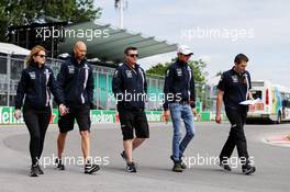 Esteban Ocon (FRA) Sahara Force India F1 Team walks the circuit with the team. 07.06.2018. Formula 1 World Championship, Rd 7, Canadian Grand Prix, Montreal, Canada, Preparation Day.