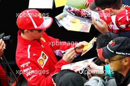 Kimi Raikkonen (FIN) Ferrari signs autographs for the fans. 07.06.2018. Formula 1 World Championship, Rd 7, Canadian Grand Prix, Montreal, Canada, Preparation Day.