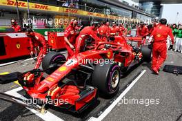 Kimi Raikkonen (FIN) Ferrari SF71H on the grid. 15.04.2018. Formula 1 World Championship, Rd 3, Chinese Grand Prix, Shanghai, China, Race Day.
