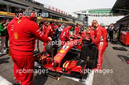 Sebastian Vettel (GER) Ferrari SF71H on the grid. 15.04.2018. Formula 1 World Championship, Rd 3, Chinese Grand Prix, Shanghai, China, Race Day.