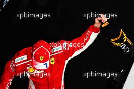 Kimi Raikkonen (FIN) Ferrari celebrates his third position on the podium. 15.04.2018. Formula 1 World Championship, Rd 3, Chinese Grand Prix, Shanghai, China, Race Day.