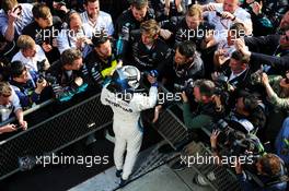 Valtteri Bottas (FIN) Mercedes AMG F1 celebrates his second position with the team in parc ferme. 15.04.2018. Formula 1 World Championship, Rd 3, Chinese Grand Prix, Shanghai, China, Race Day.