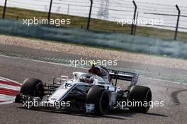 Charles Leclerc (MON) Sauber F1 Team C37 after a spin. 15.04.2018. Formula 1 World Championship, Rd 3, Chinese Grand Prix, Shanghai, China, Race Day.