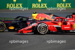 Max Verstappen (NLD) Red Bull Racing and Sebastian Vettel (GER) Scuderia Ferrari collide during the race 15.04.2018. Formula 1 World Championship, Rd 3, Chinese Grand Prix, Shanghai, China, Race Day.