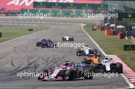 Sergio Perez (MEX) Sahara Force India F1 VJM11. 15.04.2018. Formula 1 World Championship, Rd 3, Chinese Grand Prix, Shanghai, China, Race Day.