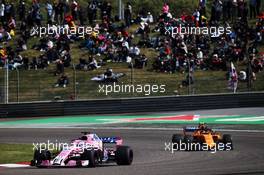 Sergio Perez (MEX) Sahara Force India F1 VJM11. 15.04.2018. Formula 1 World Championship, Rd 3, Chinese Grand Prix, Shanghai, China, Race Day.