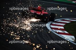 Kimi Raikkonen (FIN) Ferrari SF71H sends sparks flying. 14.04.2018. Formula 1 World Championship, Rd 3, Chinese Grand Prix, Shanghai, China, Qualifying Day.