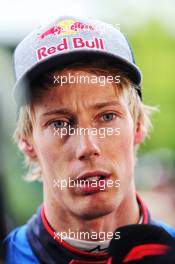 Brendon Hartley (NZL) Scuderia Toro Rosso with the media. 14.04.2018. Formula 1 World Championship, Rd 3, Chinese Grand Prix, Shanghai, China, Qualifying Day.