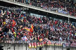Fans in the grandstand. 14.04.2018. Formula 1 World Championship, Rd 3, Chinese Grand Prix, Shanghai, China, Qualifying Day.