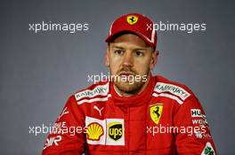 Sebastian Vettel (GER) Ferrari in the FIA Press Conference. 14.04.2018. Formula 1 World Championship, Rd 3, Chinese Grand Prix, Shanghai, China, Qualifying Day.