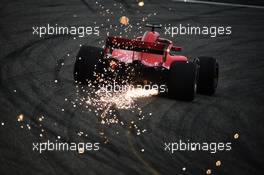 Sebastian Vettel (GER) Ferrari SF71H sends sparks flying. 14.04.2018. Formula 1 World Championship, Rd 3, Chinese Grand Prix, Shanghai, China, Qualifying Day.