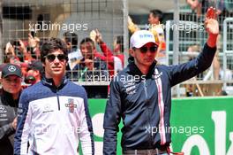 (L to R): Lance Stroll (CDN) Williams and Esteban Ocon (FRA) Sahara Force India F1 Team on the drivers parade. 15.04.2018. Formula 1 World Championship, Rd 3, Chinese Grand Prix, Shanghai, China, Race Day.