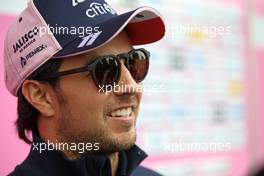 Sergio Perez (MEX) Sahara Force India F1   12.04.2018. Formula 1 World Championship, Rd 3, Chinese Grand Prix, Shanghai, China, Preparation Day.