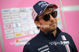 Sergio Perez (MEX) Sahara Force India F1   12.04.2018. Formula 1 World Championship, Rd 3, Chinese Grand Prix, Shanghai, China, Preparation Day.