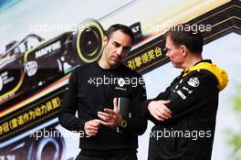 (L to R): Cyril Abiteboul (FRA) Renault Sport F1 Managing Director with Alan Permane (GBR) Renault Sport F1 Team Trackside Operations Director. 12.04.2018. Formula 1 World Championship, Rd 3, Chinese Grand Prix, Shanghai, China, Preparation Day.