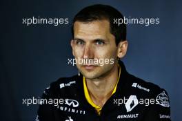 Remi Taffin (FRA) Renault Sport F1 Engine Technical Director in the FIA Press Conference. 11.05.2018. Formula 1 World Championship, Rd 5, Spanish Grand Prix, Barcelona, Spain, Practice Day.