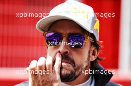 Fernando Alonso (ESP) McLaren on the grid. 13.05.2018. Formula 1 World Championship, Rd 5, Spanish Grand Prix, Barcelona, Spain, Race Day.