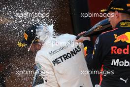 Lewis Hamilton (GBR) Mercedes AMG F1  and Max Verstappen (NLD) Red Bull Racing  13.05.2018. Formula 1 World Championship, Rd 5, Spanish Grand Prix, Barcelona, Spain, Race Day.