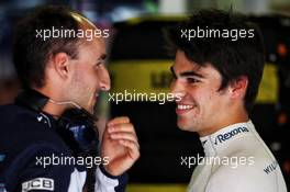 (L to R): Robert Kubica (POL) Williams Reserve and Development Driver with Lance Stroll (CDN) Williams. 12.05.2018. Formula 1 World Championship, Rd 5, Spanish Grand Prix, Barcelona, Spain, Qualifying Day.