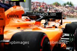 Fernando Alonso (ESP) McLaren MCL33 and team mate Stoffel Vandoorne (BEL) McLaren MCL33 at the pit lane exit. 12.05.2018. Formula 1 World Championship, Rd 5, Spanish Grand Prix, Barcelona, Spain, Qualifying Day.