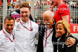 Dr. Dieter Zetsche (GER) Daimler AG CEO celebrates pole position. 12.05.2018. Formula 1 World Championship, Rd 5, Spanish Grand Prix, Barcelona, Spain, Qualifying Day.