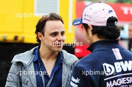 (L to R): Felipe Massa (BRA) with Sergio Perez (MEX) Sahara Force India F1. 12.05.2018. Formula 1 World Championship, Rd 5, Spanish Grand Prix, Barcelona, Spain, Qualifying Day.