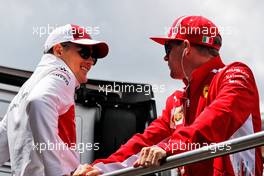 (L to R): Marcus Ericsson (SWE) Sauber F1 Team with Kimi Raikkonen (FIN) Ferrari, on the drivers parade. 13.05.2018. Formula 1 World Championship, Rd 5, Spanish Grand Prix, Barcelona, Spain, Race Day.