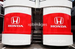 Honda motorhome. 10.05.2018. Formula 1 World Championship, Rd 5, Spanish Grand Prix, Barcelona, Spain, Preparation Day.