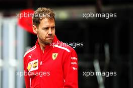 Sebastian Vettel (GER) Ferrari. 10.05.2018. Formula 1 World Championship, Rd 5, Spanish Grand Prix, Barcelona, Spain, Preparation Day.