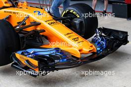 McLaren MCL33 front wing. 10.05.2018. Formula 1 World Championship, Rd 5, Spanish Grand Prix, Barcelona, Spain, Preparation Day.
