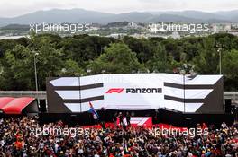 (L to R): Fernando Alonso (ESP) McLaren and Stoffel Vandoorne (BEL) McLaren in the F1 Fanzone. 10.05.2018. Formula 1 World Championship, Rd 5, Spanish Grand Prix, Barcelona, Spain, Preparation Day.