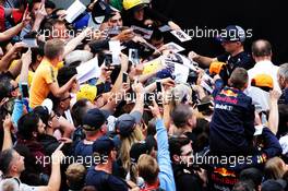 Max Verstappen (NLD) Red Bull Racing signs autographs for the fans in the F1 Fanzone. 10.05.2018. Formula 1 World Championship, Rd 5, Spanish Grand Prix, Barcelona, Spain, Preparation Day.