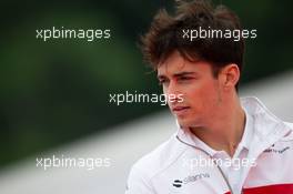 Charles Leclerc (MON) Sauber F1 Team. 10.05.2018. Formula 1 World Championship, Rd 5, Spanish Grand Prix, Barcelona, Spain, Preparation Day.