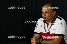 Frederic Vasseur (FRA) Sauber F1 Team, Team Principal in the FIA Press Conference. 22.06.2018. Formula 1 World Championship, Rd 8, French Grand Prix, Paul Ricard, France, Practice Day.