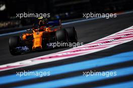Stoffel Vandoorne (BEL) McLaren MCL33. 22.06.2018. Formula 1 World Championship, Rd 8, French Grand Prix, Paul Ricard, France, Practice Day.