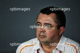 Eric Boullier (FRA) McLaren Racing Director in the FIA Press Conference. 22.06.2018. Formula 1 World Championship, Rd 8, French Grand Prix, Paul Ricard, France, Practice Day.