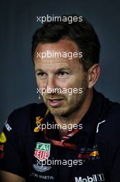 Christian Horner (GBR) Red Bull Racing Team Principal in the FIA Press Conference. 22.06.2018. Formula 1 World Championship, Rd 8, French Grand Prix, Paul Ricard, France, Practice Day.