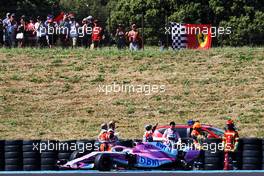 Sergio Perez (MEX) Sahara Force India F1 VJM11 stopped in the second practice session. 22.06.2018. Formula 1 World Championship, Rd 8, French Grand Prix, Paul Ricard, France, Practice Day.