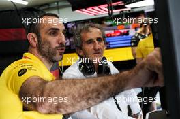 Cyril Abiteboul (FRA) Renault Sport F1 Managing Director and Alain Prost (FRA) Renault Sport F1 Team Special Advisor. 22.06.2018. Formula 1 World Championship, Rd 8, French Grand Prix, Paul Ricard, France, Practice Day.