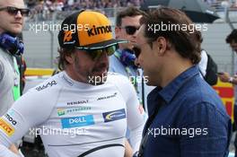 Fernando Alonso (ESP) McLaren MCL33 and Felipe Massa (BRA). 24.06.2018. Formula 1 World Championship, Rd 8, French Grand Prix, Paul Ricard, France, Race Day.