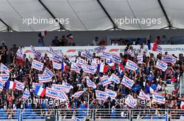 Sahara Force India F1 Team fans in the grandstand. 24.06.2018. Formula 1 World Championship, Rd 8, French Grand Prix, Paul Ricard, France, Race Day.