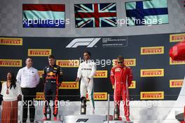 1st place Lewis Hamilton (GBR) Mercedes AMG F1, 2nd place Max Verstappen (NLD) Red Bull Racing RB14 and 3rd place Kimi Raikkonen (FIN) Ferrari SF71H. 24.06.2018. Formula 1 World Championship, Rd 8, French Grand Prix, Paul Ricard, France, Race Day.