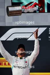 Race winner Lewis Hamilton (GBR) Mercedes AMG F1 celebrates on the podium. 24.06.2018. Formula 1 World Championship, Rd 8, French Grand Prix, Paul Ricard, France, Race Day.