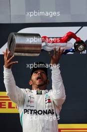 Race winner Lewis Hamilton (GBR) Mercedes AMG F1 celebrates on the podium. 24.06.2018. Formula 1 World Championship, Rd 8, French Grand Prix, Paul Ricard, France, Race Day.