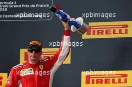 3rd place Kimi Raikkonen (FIN) Ferrari SF71H. 24.06.2018. Formula 1 World Championship, Rd 8, French Grand Prix, Paul Ricard, France, Race Day.
