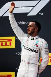 Race winner Lewis Hamilton (GBR) Mercedes AMG F1 celebrates on the podium. 24.06.2018. Formula 1 World Championship, Rd 8, French Grand Prix, Paul Ricard, France, Race Day.